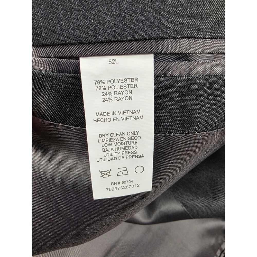 Perry Ellis Portfolio Jacket Mens‎ 52L Charcoal Comfort Stretch Slim Fit Blazer - Picture 4 of 10
